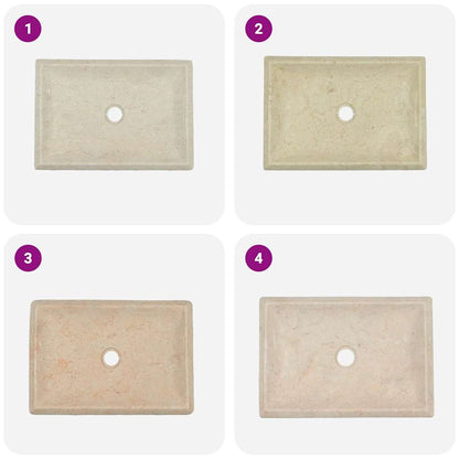 Lavandino Crema 50x35x10 cm in Marmo