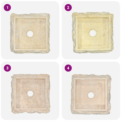 Lavandino Crema 30x30x13 cm in Marmo - homemem39