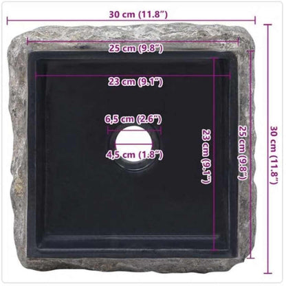 Lavandino Nero 30x30x13 cm in Marmo