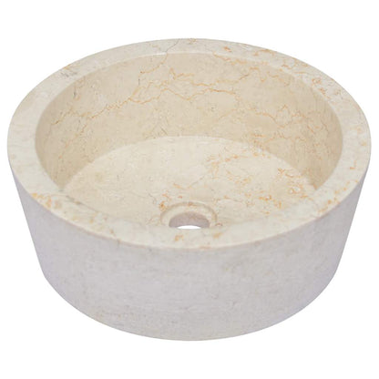 Lavandino Crema Ø40x15 cm in Marmo