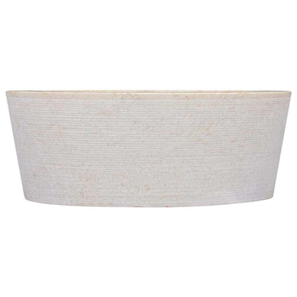 Lavandino Crema Ø40x15 cm in Marmo