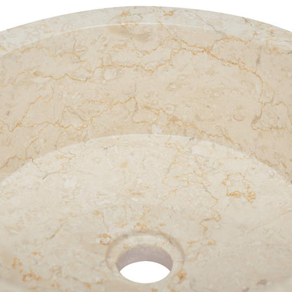 Lavandino Crema Ø40x15 cm in Marmo