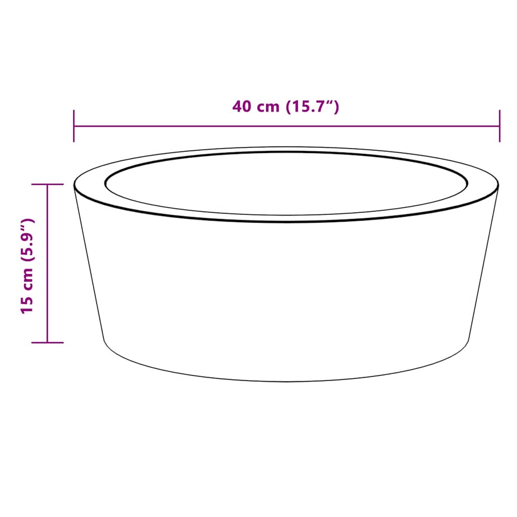 Lavandino Crema Ø40x15 cm in Marmo