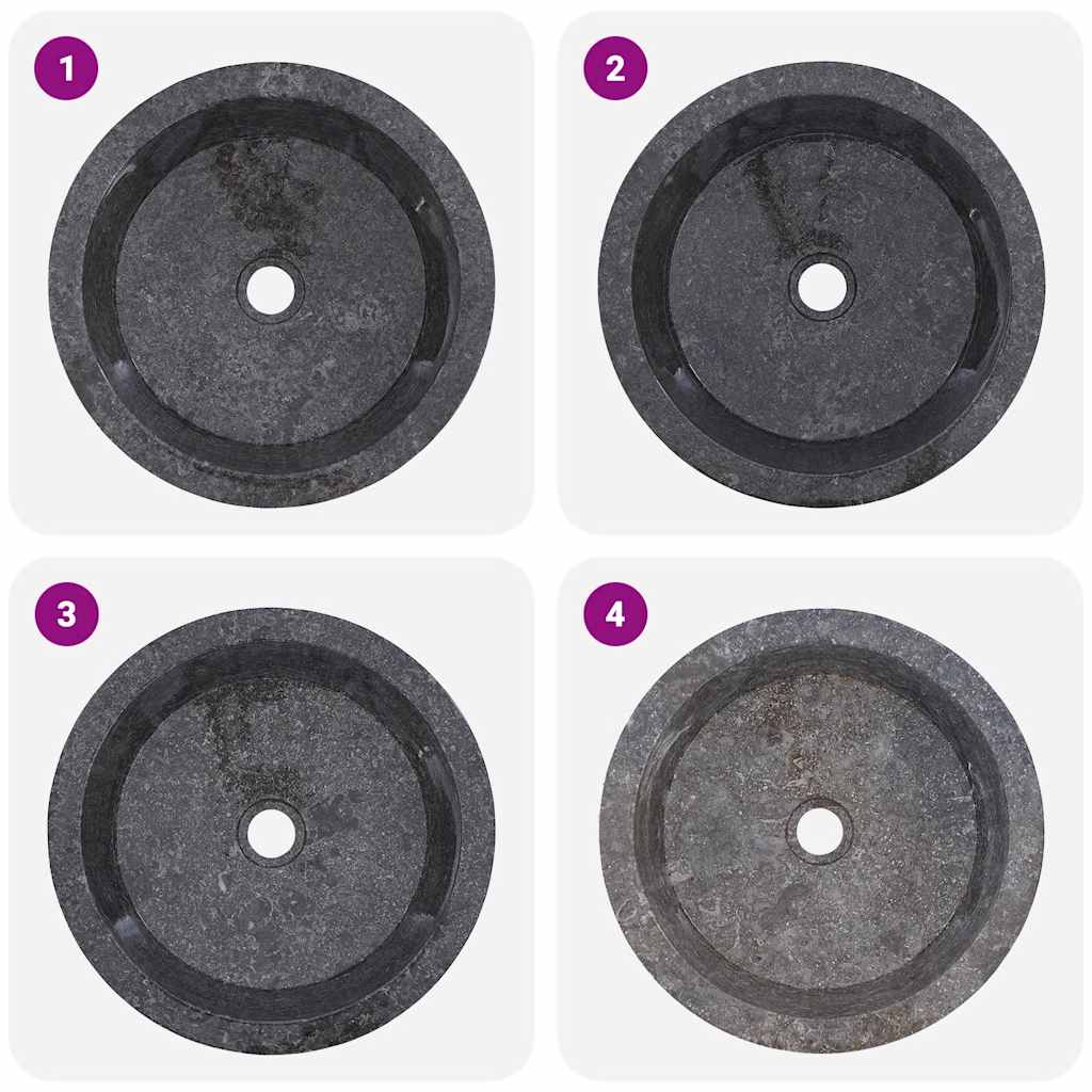 Lavandino Grigio Ø40x15 cm in Marmo