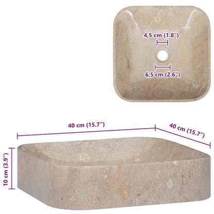 Lavandino Grigio 40x40x10 cm in Marmo