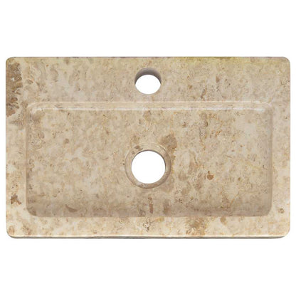 Lavello a Parete Crema 38x24x6,5 cm in Marmo - homemem39