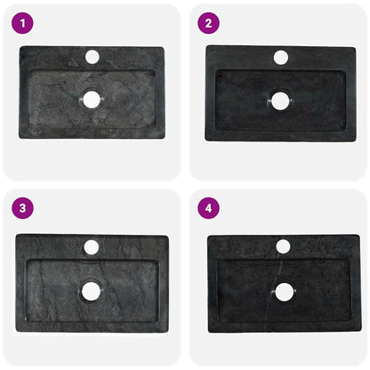 Lavello a Parete Nero 38x24x6,5 cm in Marmo