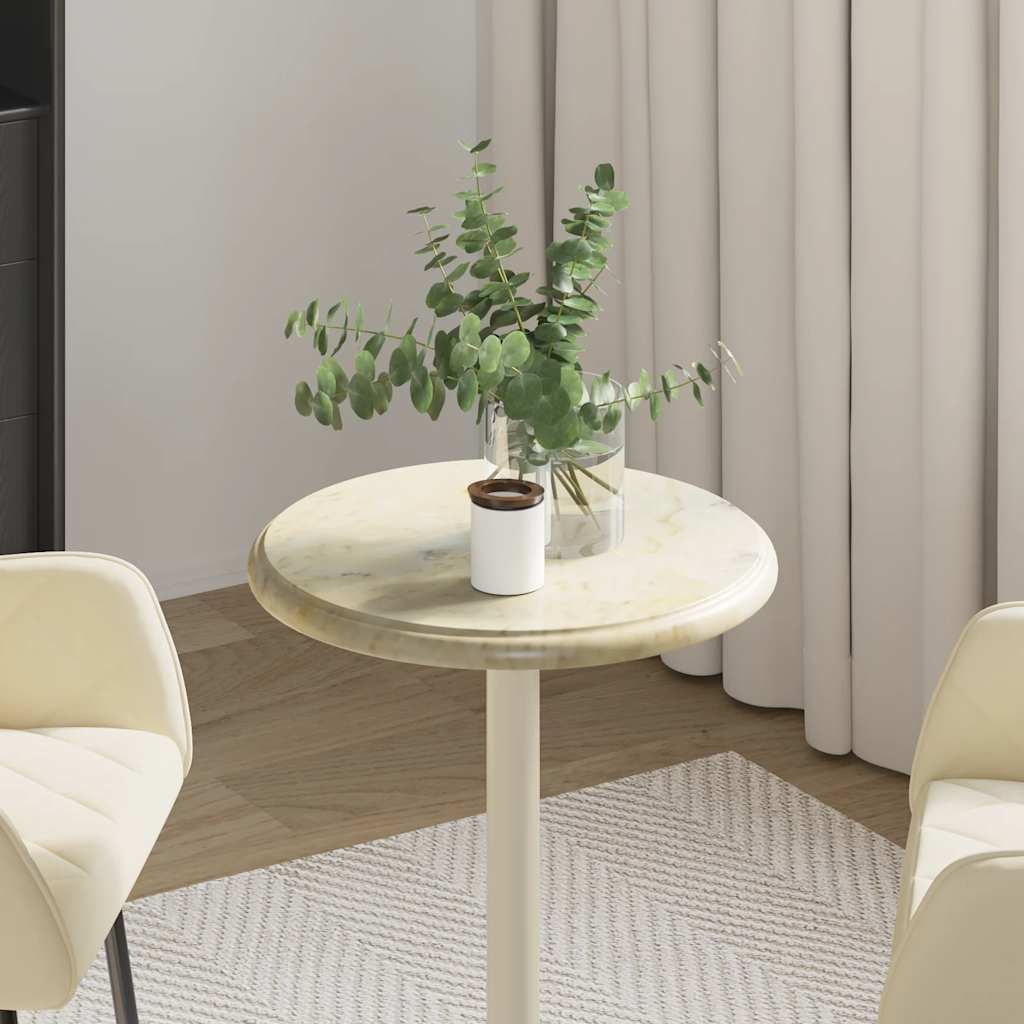 Piano per Tavolo Crema Ø40x2,5 cm in Marmo