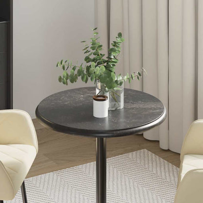 Piano per Tavolo Nero Ø50x2,5 cm in Marmo | homemem39