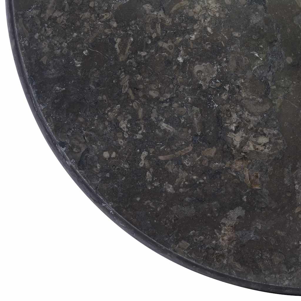 Piano per Tavolo Nero Ø50x2,5 cm in Marmo | homemem39