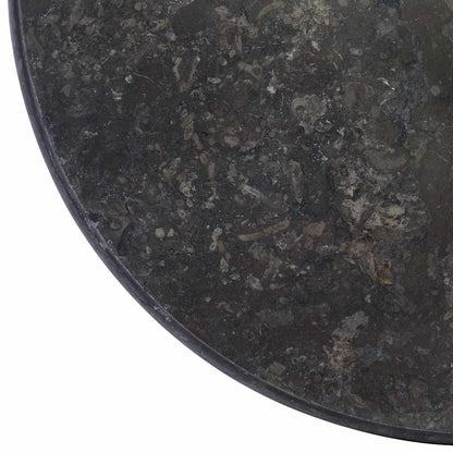 Piano per Tavolo Nero Ø50x2,5 cm in Marmo | homemem39