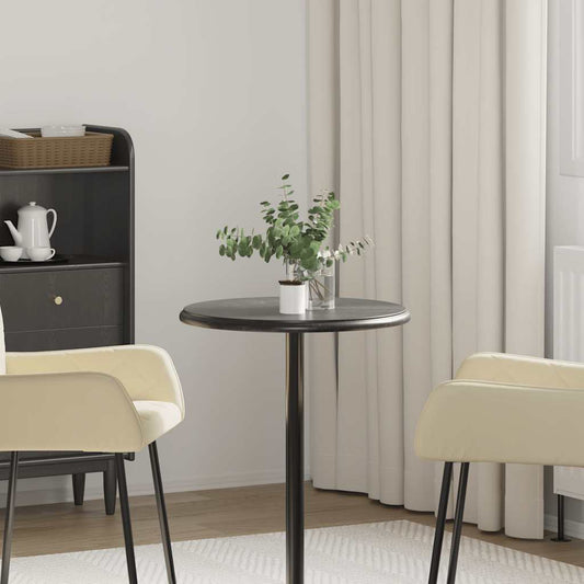 Piano per Tavolo Nero Ø50x2,5 cm in Marmo | homemem39