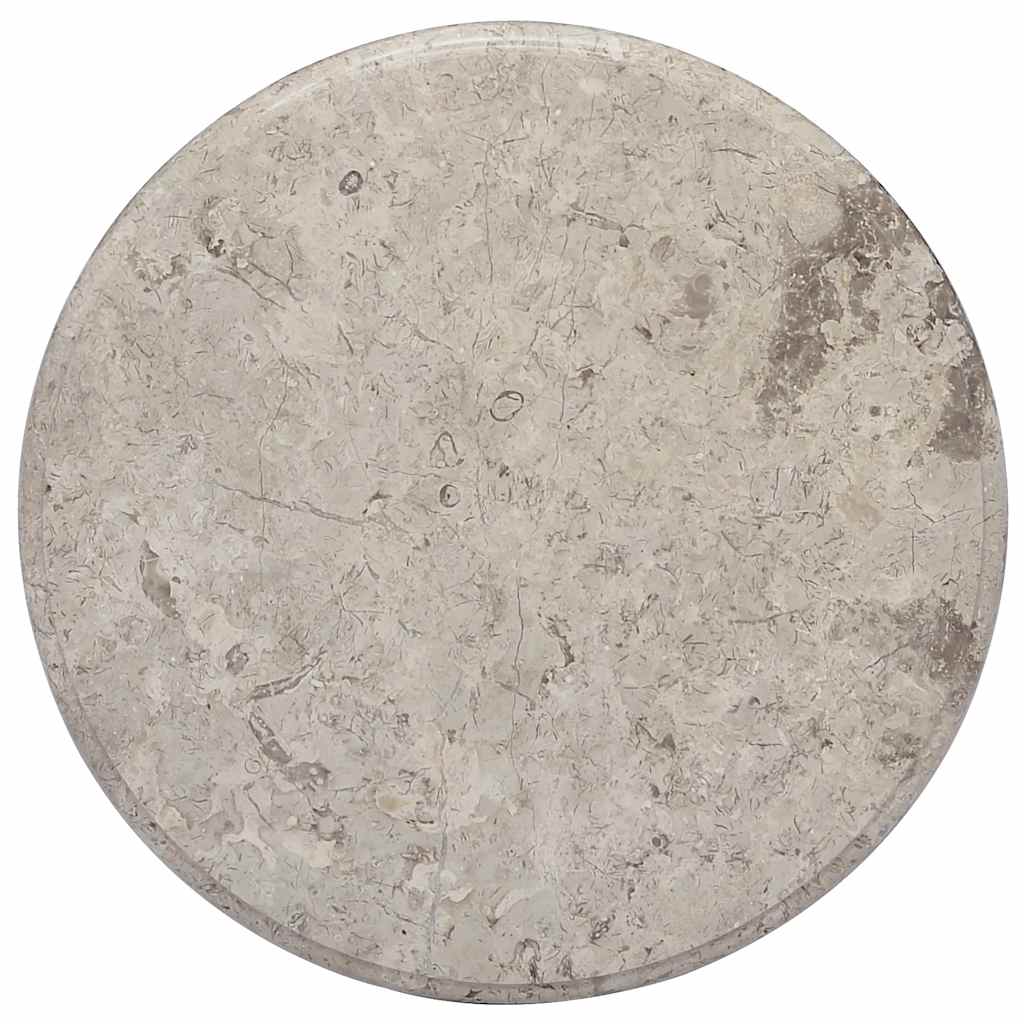 Piano per Tavolo Grigio Ø50x2,5 cm in Marmo | homemem39