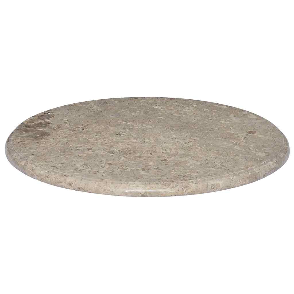 Piano per Tavolo Grigio Ø60x2,5 cm in Marmo | homemem39