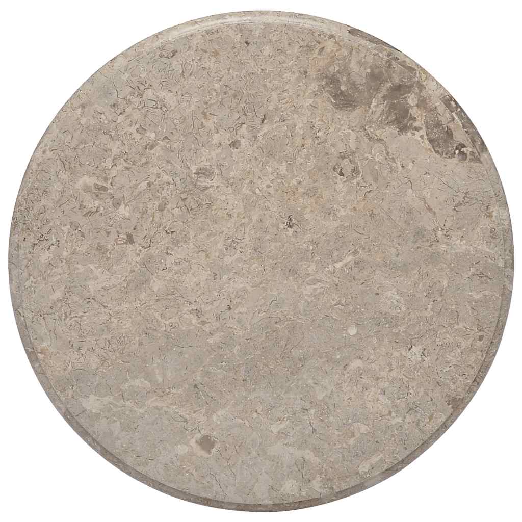 Piano per Tavolo Grigio Ø60x2,5 cm in Marmo | homemem39
