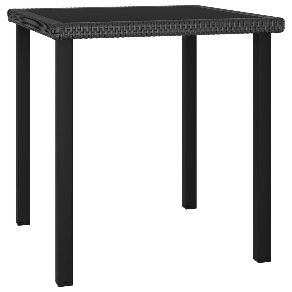 Set da Pranzo da Giardino 5 pz in Polyrattan Nero | homemem39