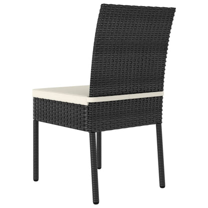 Set da Pranzo da Giardino 5 pz in Polyrattan Nero | homemem39