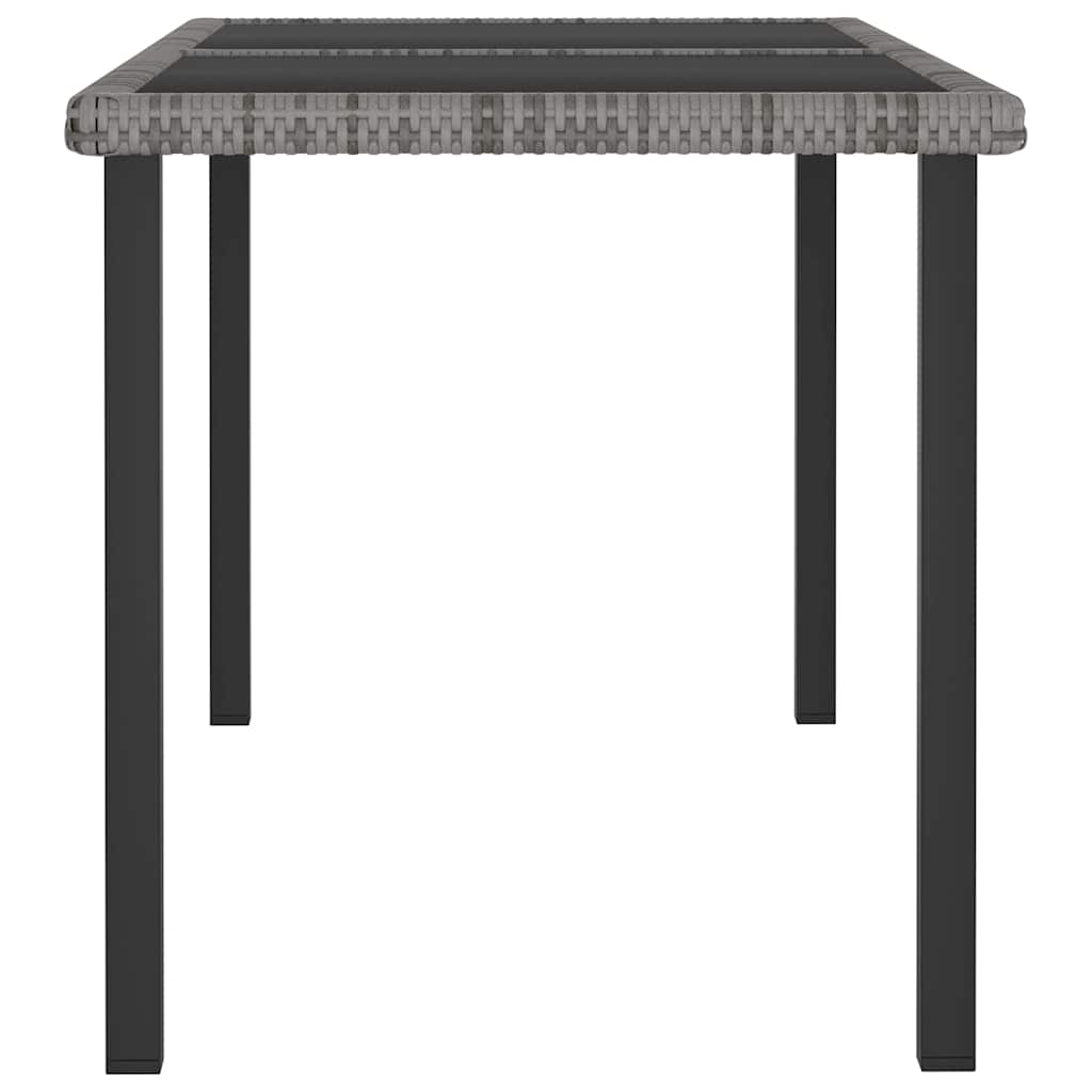 Set da Pranzo da Giardino 5 pz in Polyrattan Grigio