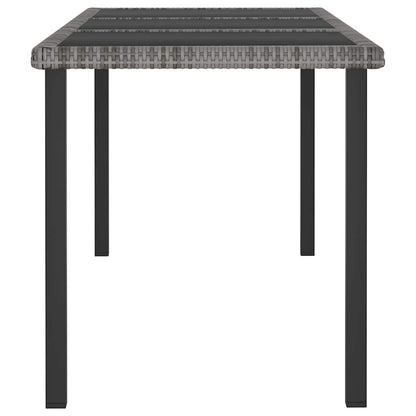 Set da Pranzo da Giardino 9 pz in Polyrattan Grigio