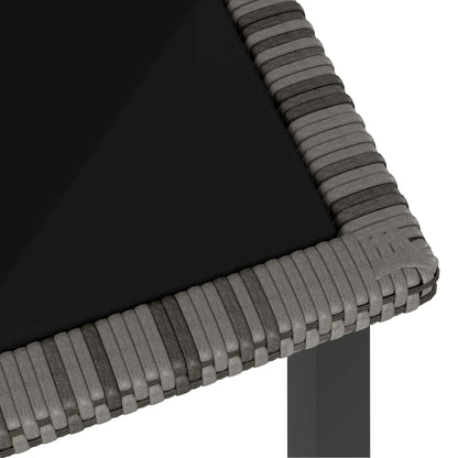 Set da Pranzo da Giardino 3 pz in Polyrattan Grigio - homemem39