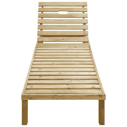 Lettino da Giardino con Cuscino Blu Royal Legno Pino Impregnato - homemem39