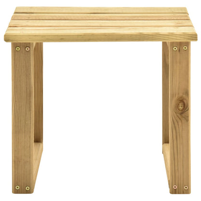 Lettino da Giardino con Tavolino Cuscino Legno Pino Impregnato - homemem39