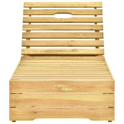 Lettino da Giardino con Cuscino Talpa in Legno Pino Impregnato - homemem39