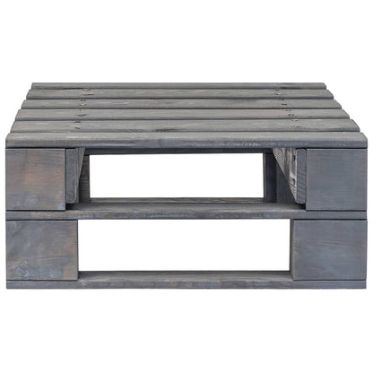 Ottomana da Giardino Pallet in Legno di Pino Impregnato Grigio