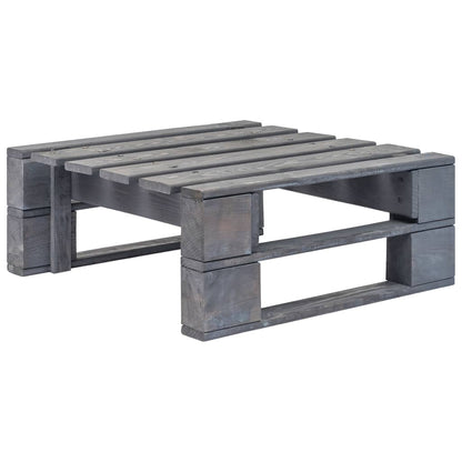 Ottomana da Giardino Pallet in Legno di Pino Impregnato Grigio - homemem39