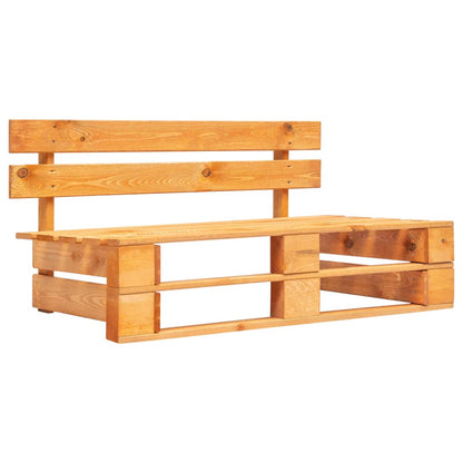 Divano Centrale da Giardino Pallet Legno Pino Impregnato Ambra