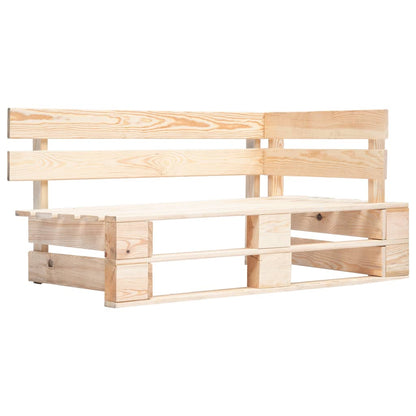 Divano Angolare da Giardino su Pallet Legno di Pino Impregnato | homemem39