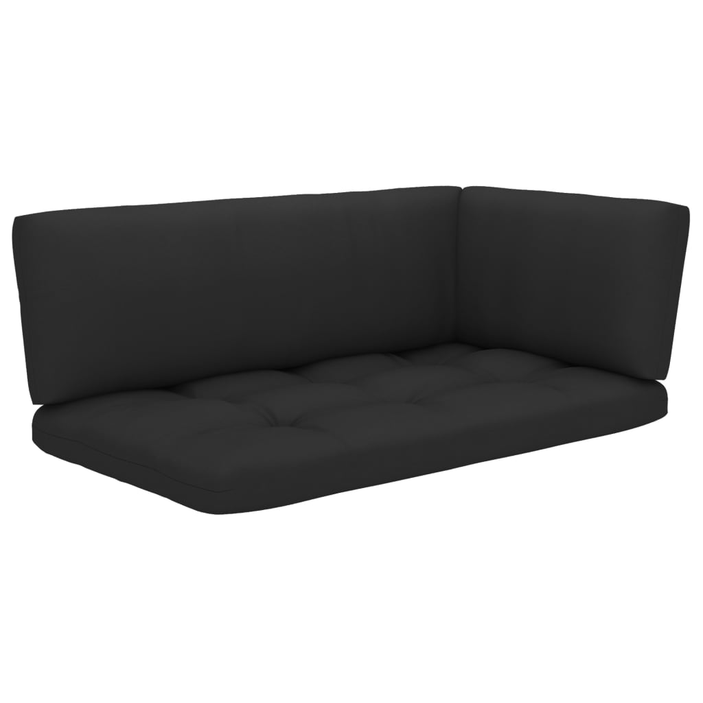 Divano a 2 Posti su Pallet con Cuscini Pino Impregnato Grigio | homemem39