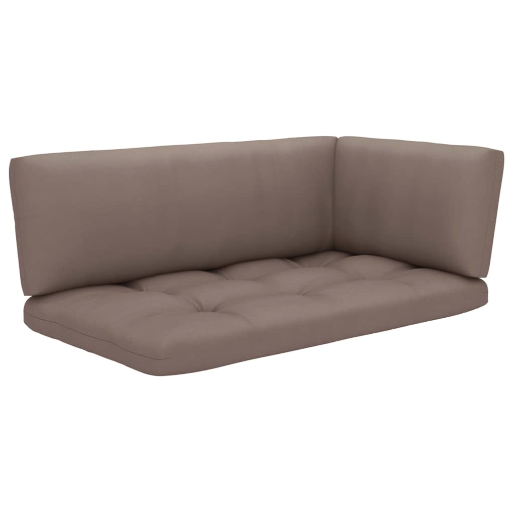Divano a 2 Posti su Pallet con Cuscini Pino Impregnato Grigio | homemem39