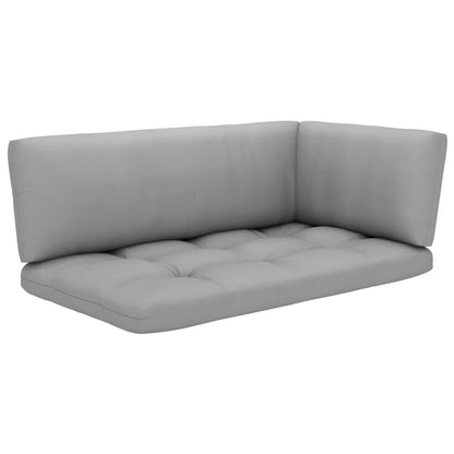 Set Divani in Pallet con Cuscini 4 pz in Pino Impregnato Bianco | homemem39