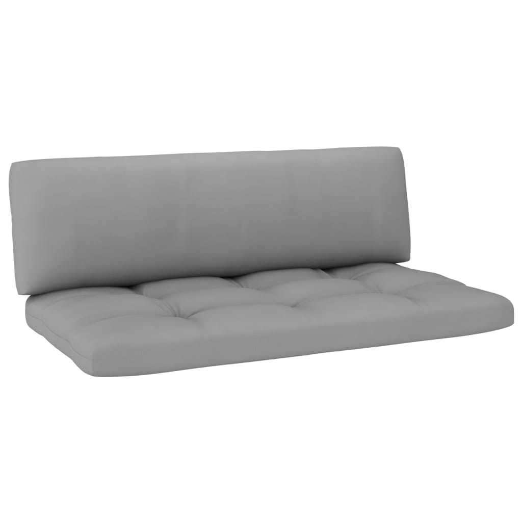 Set Divani in Pallet con Cuscini 4 pz in Pino Impregnato Bianco | homemem39