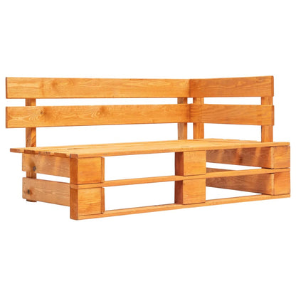 Set Divani in Pallet con Cuscini 4 pz in Pino Impregnato Ambra | homemem39