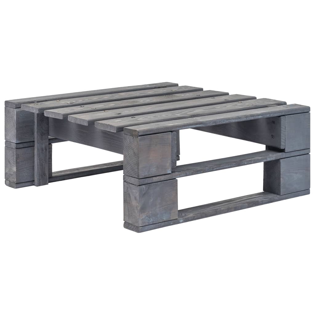 Set Divani in Pallet con Cuscini 4 pz in Pino Impregnato Grigio | homemem39