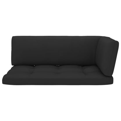 Set Divani in Pallet con Cuscini 4 pz in Pino Impregnato Grigio | homemem39