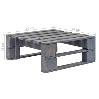 Set Divani in Pallet con Cuscini 4 pz in Pino Impregnato Grigio | homemem39