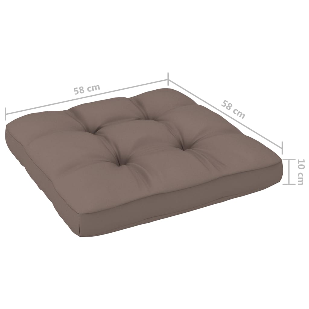 Set Divani in Pallet con Cuscini 4 pz in Pino Impregnato Grigio | homemem39