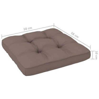 Set Divani in Pallet con Cuscini 4 pz in Pino Impregnato Grigio | homemem39