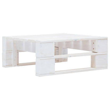 Set Divani in Pallet con Cuscini 4 pz in Pino Impregnato Bianco | homemem39