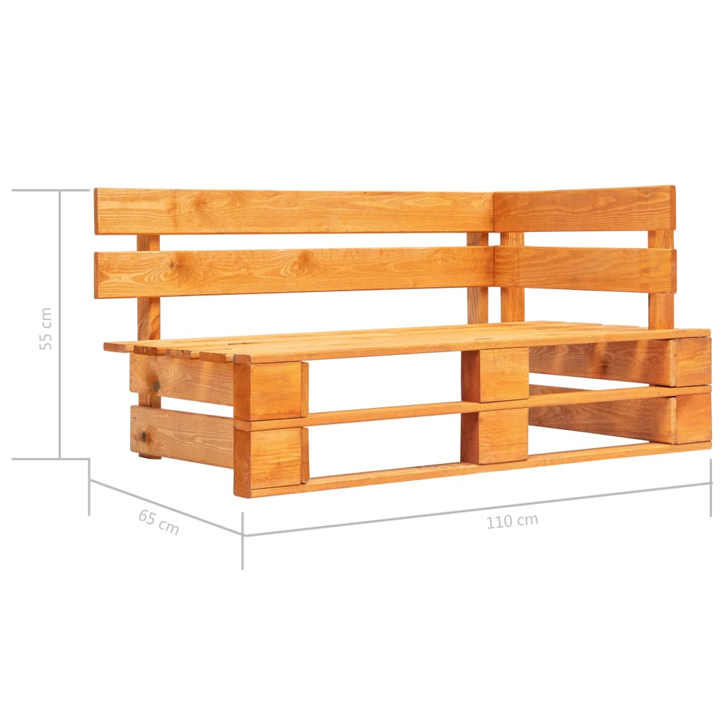 Set Divani in Pallet con Cuscini 4 pz in Pino Impregnato Ambra | homemem39