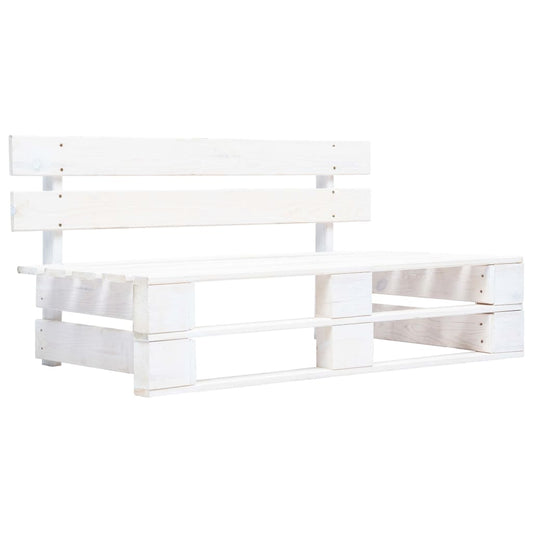 Set Divani in Pallet con Cuscini 6 pz in Pino Impregnato Bianco | homemem39