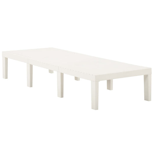 Lettino Prendisole in Plastica Bianco - homemem39