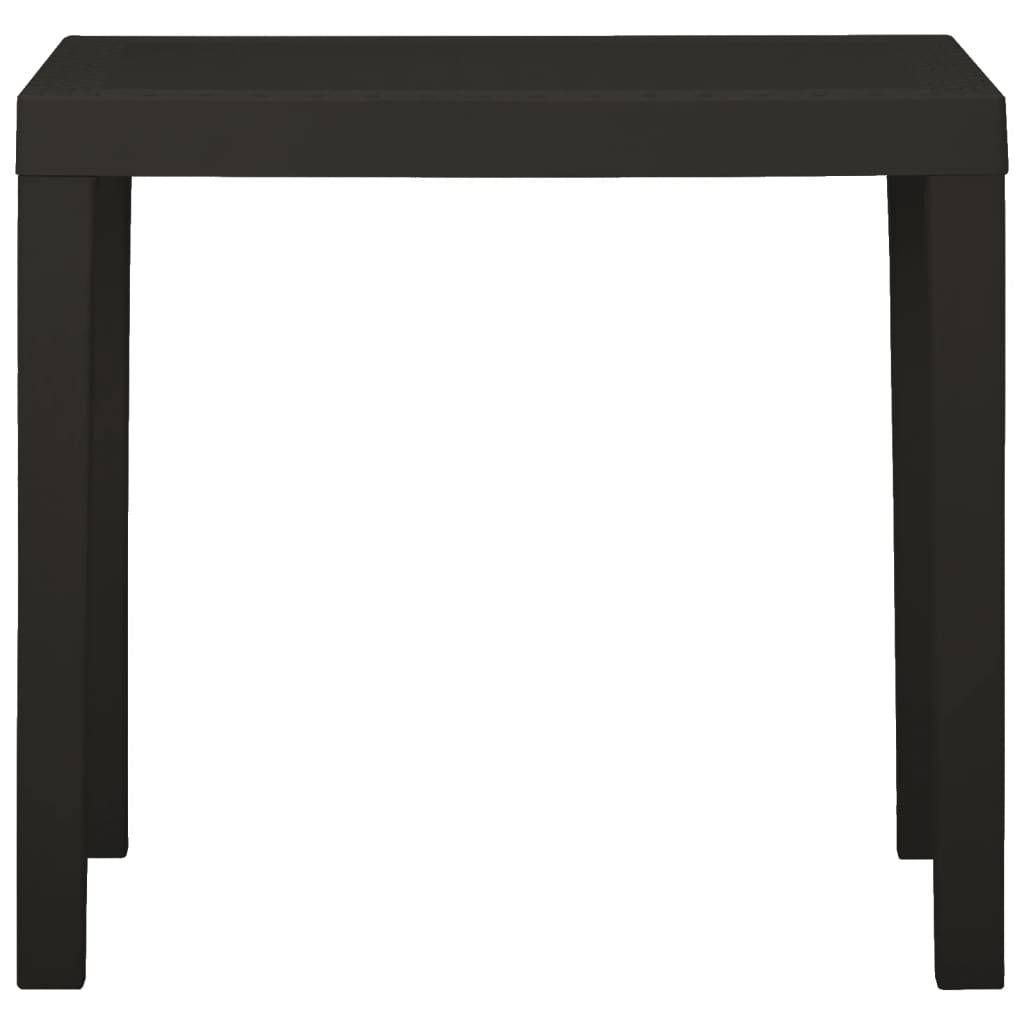 Tavolo da Giardino Antracite 79x65x72 cm in Plastica | homemem39