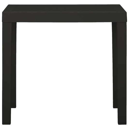 Tavolo da Giardino Antracite 79x65x72 cm in Plastica | homemem39