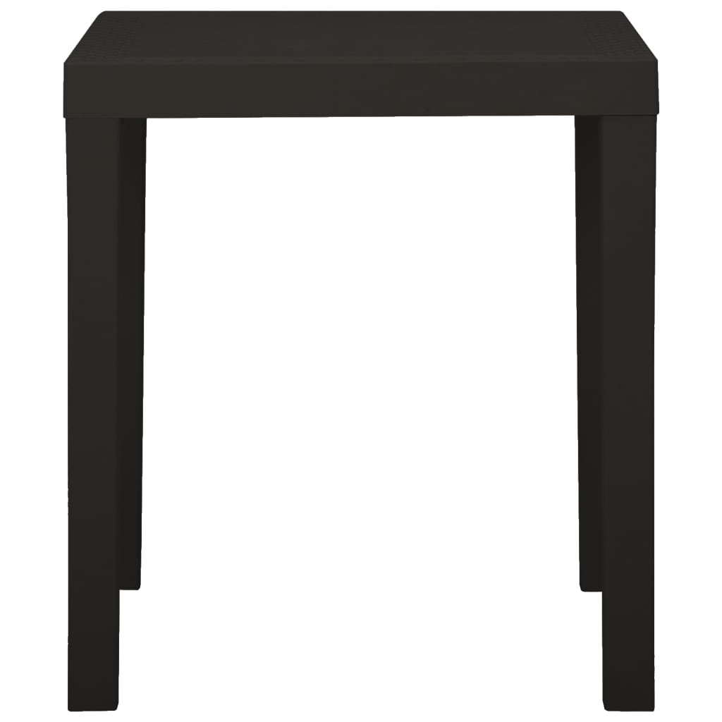 Tavolo da Giardino Antracite 79x65x72 cm in Plastica | homemem39