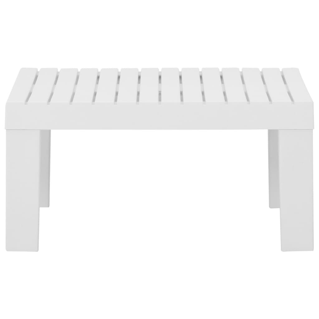 Tavolino da Salotto per Giardino in Plastica Bianco | homemem39