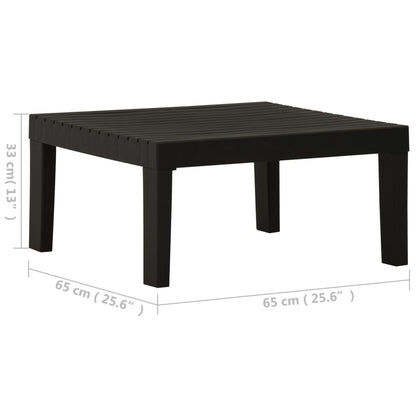 Tavolino da Salotto per Giardino in Plastica Grigio - homemem39